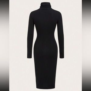 Black long sleeve winter business dress